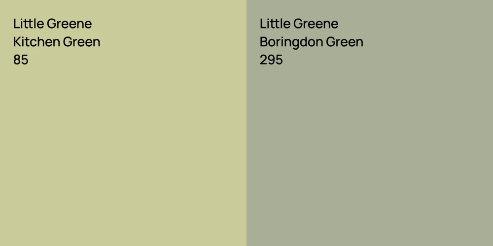 Little Greene Kitchen Green vs. Little Greene Boringdon Green