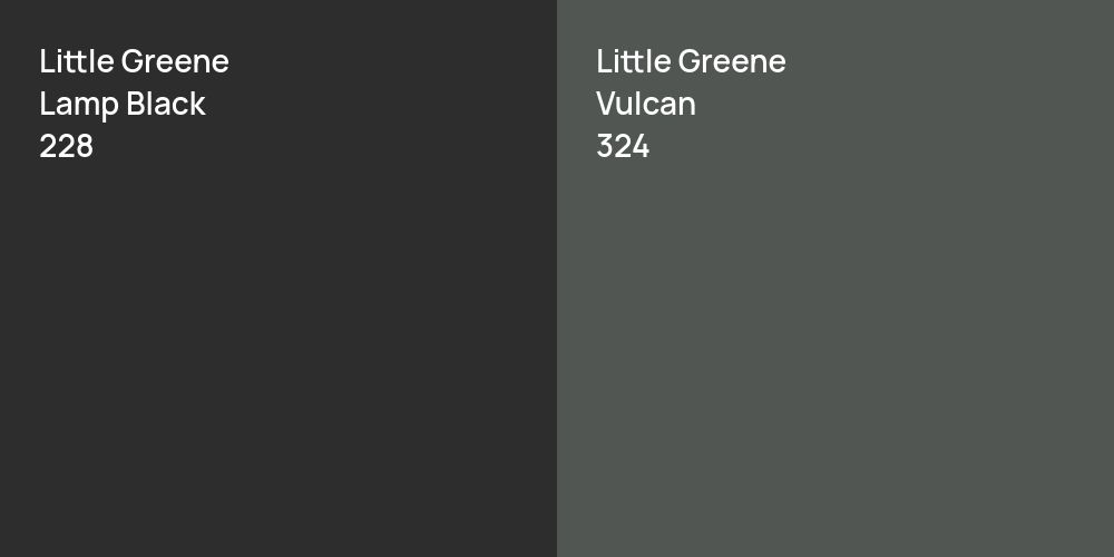 Little Greene Lamp Black vs. Little Greene Vulcan