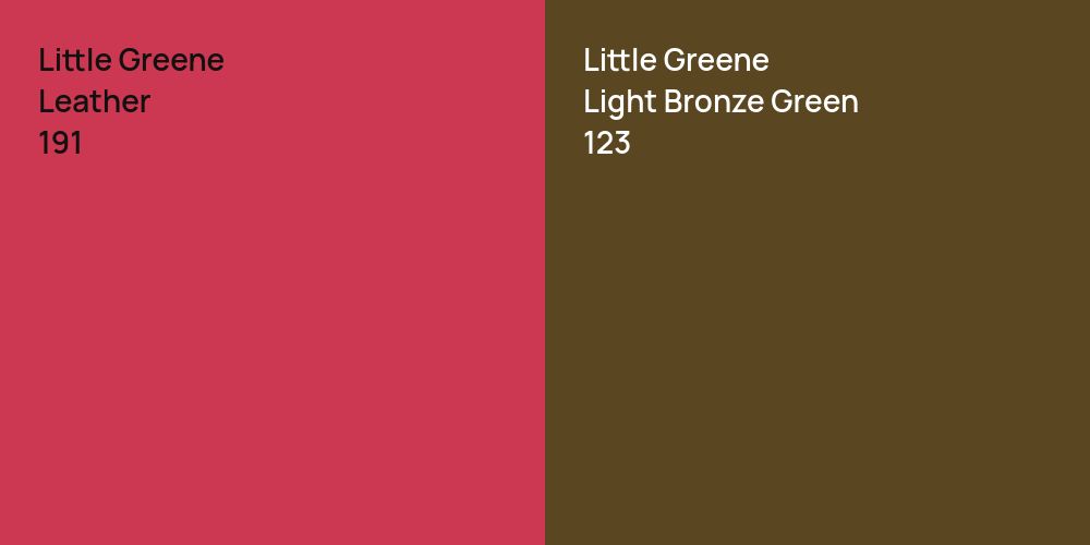 Little Greene Leather vs. Little Greene Light Bronze Green