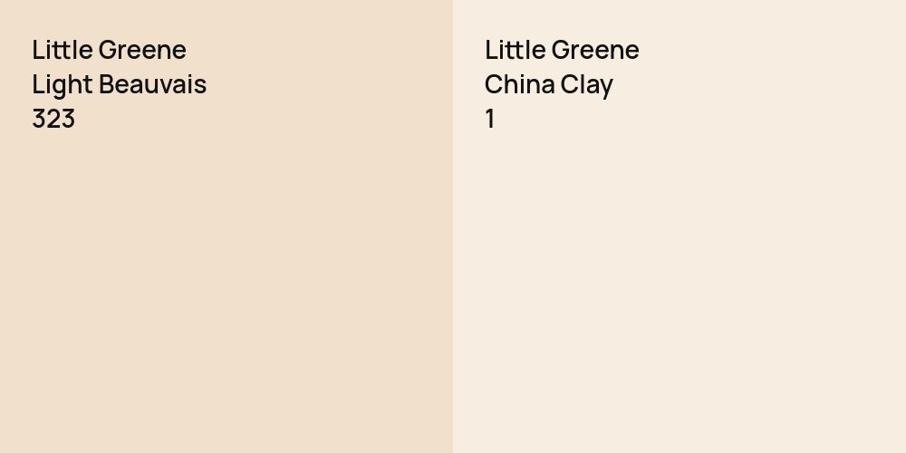 Little Greene Light Beauvais vs. Little Greene China Clay 