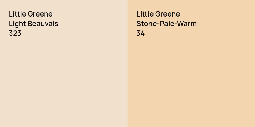 Little Greene Light Beauvais vs. Little Greene Stone-Pale-Warm