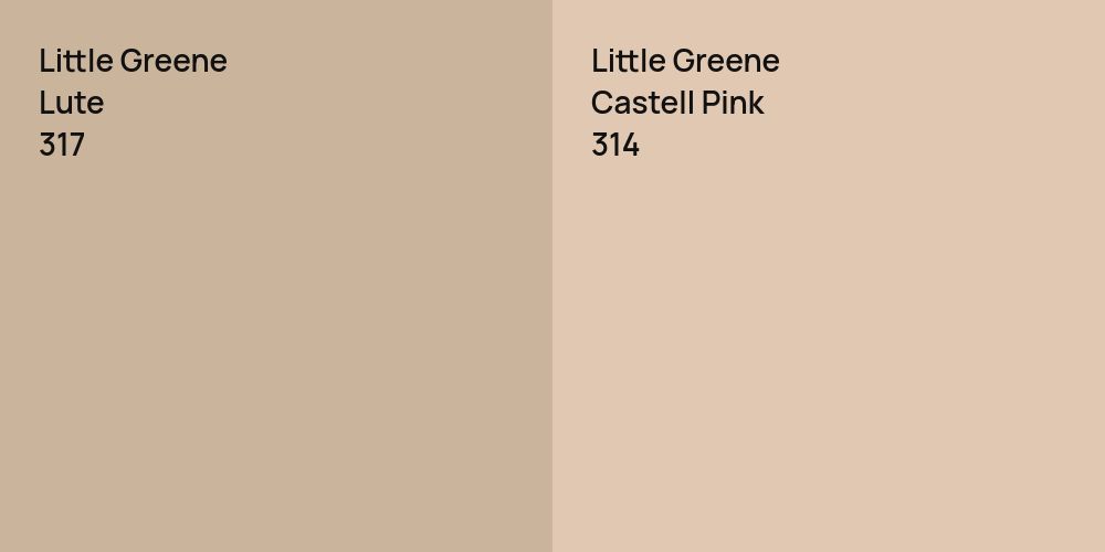 Little Greene Lute vs. Little Greene Castell Pink