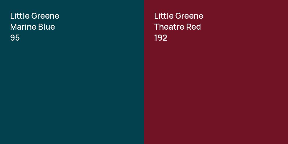 Little Greene Marine Blue vs. Little Greene Theatre Red