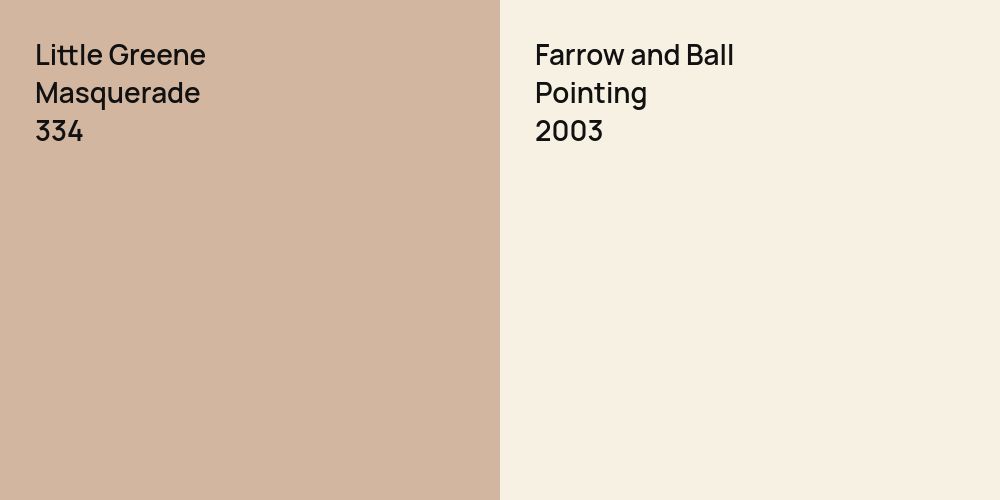 Little Greene Masquerade vs. Farrow and Ball Pointing