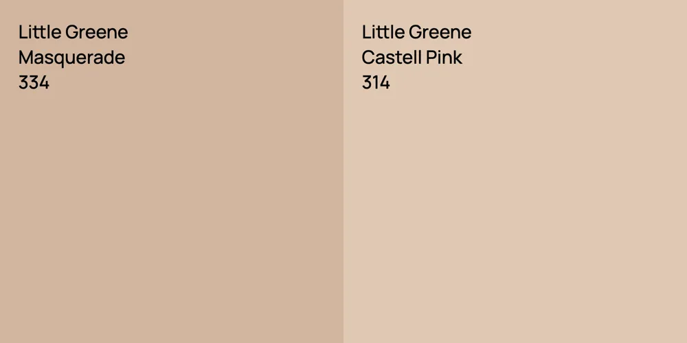 Little Greene Masquerade vs. Little Greene Castell Pink