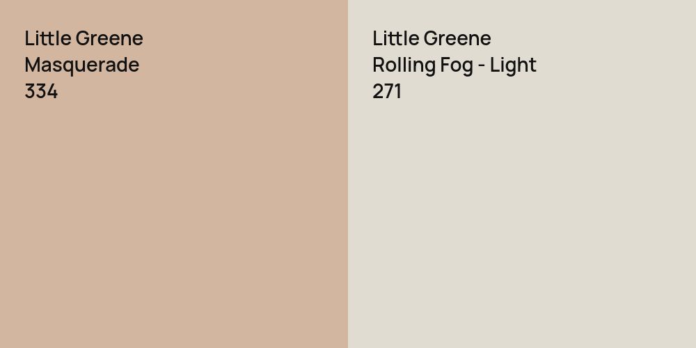 Little Greene Masquerade vs. Little Greene Rolling Fog - Light