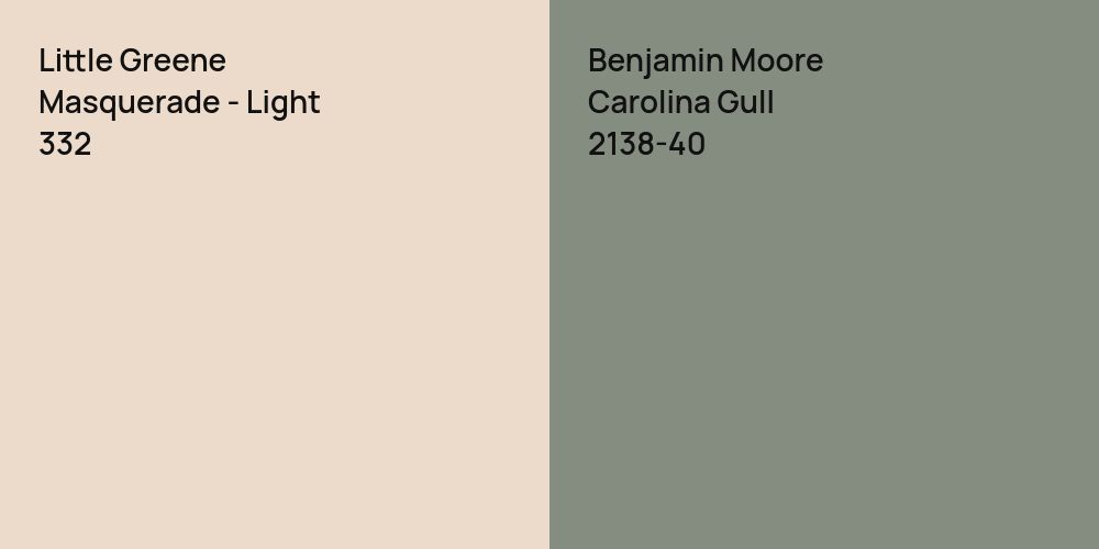 Little Greene Masquerade - Light vs. Benjamin Moore Carolina Gull