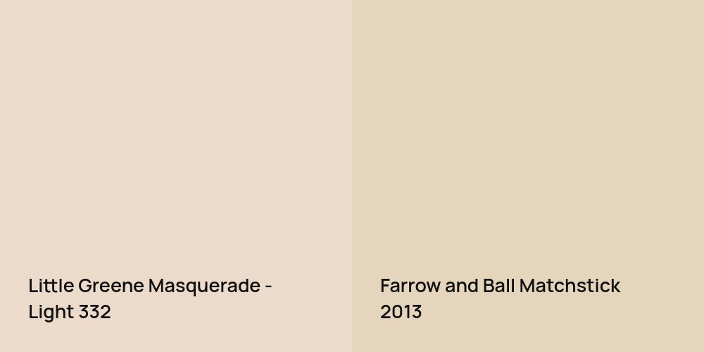 Little Greene Masquerade - Light vs. Farrow and Ball Matchstick