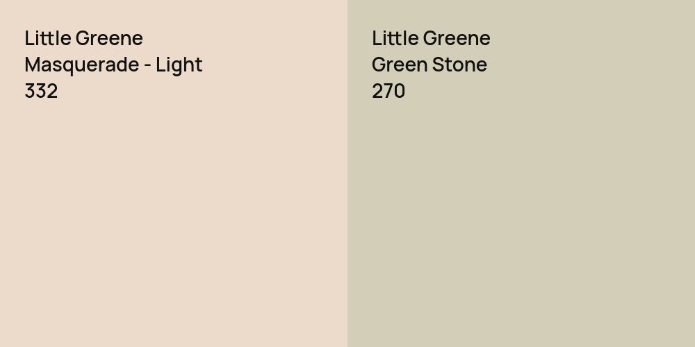 Little Greene Masquerade - Light vs. Little Greene Green Stone