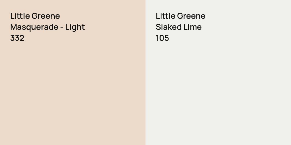 Little Greene Masquerade - Light vs. Little Greene Slaked Lime