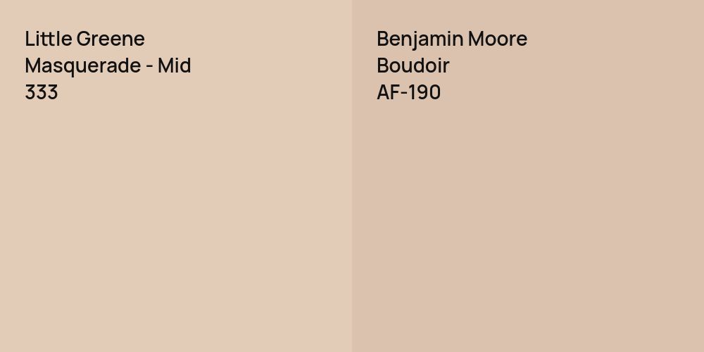 Little Greene Masquerade - Mid vs. Benjamin Moore Boudoir