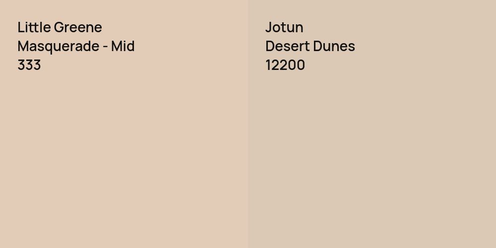 Little Greene Masquerade - Mid vs. Jotun Desert Dunes