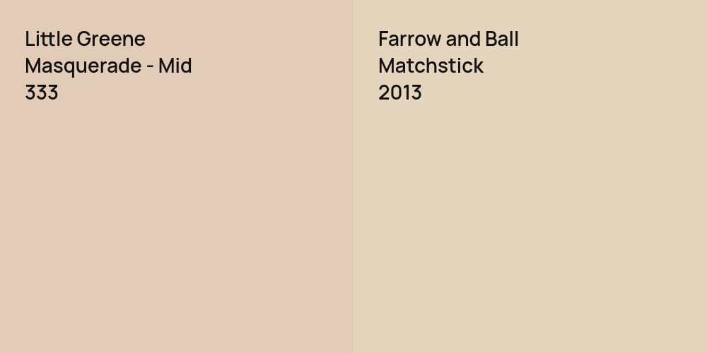 Little Greene Masquerade - Mid vs. Farrow and Ball Matchstick