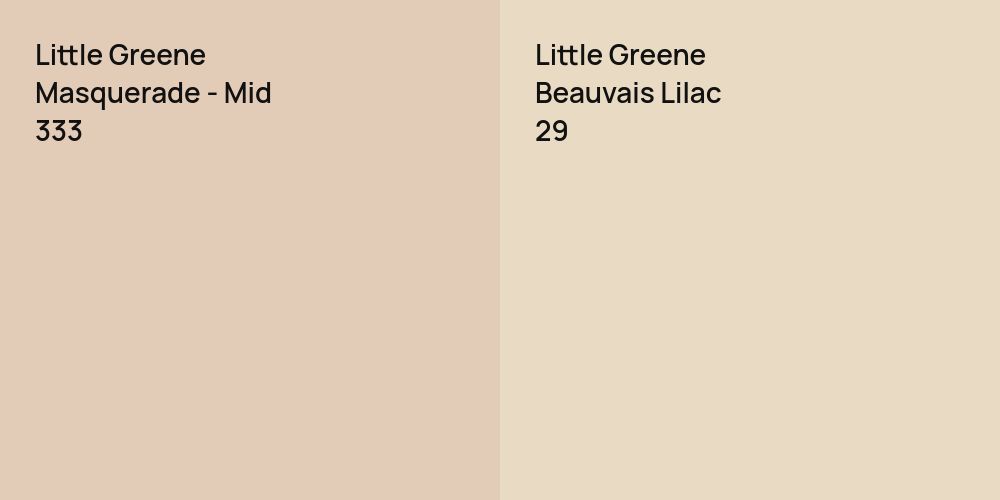 Little Greene Masquerade - Mid vs. Little Greene Beauvais Lilac