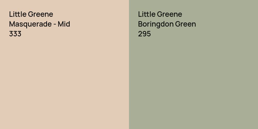 Little Greene Masquerade - Mid vs. Little Greene Boringdon Green