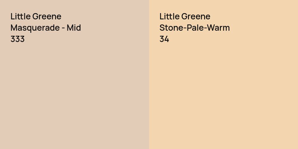 Little Greene Masquerade - Mid vs. Little Greene Stone-Pale-Warm