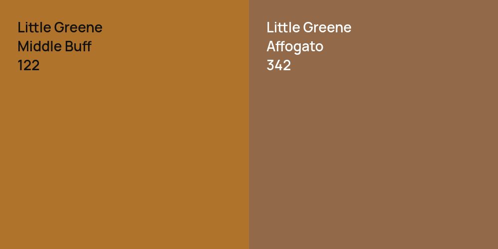 Little Greene Middle Buff vs. Little Greene Affogato