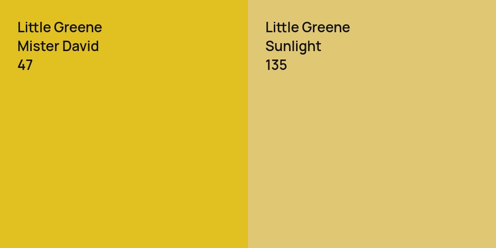 Little Greene Mister David vs. Little Greene Sunlight