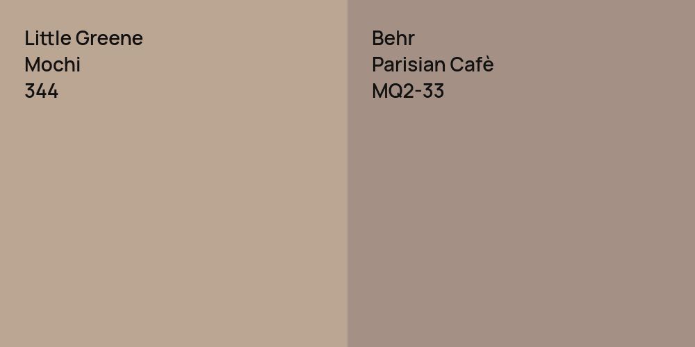 Little Greene Mochi vs. Behr Parisian Cafè