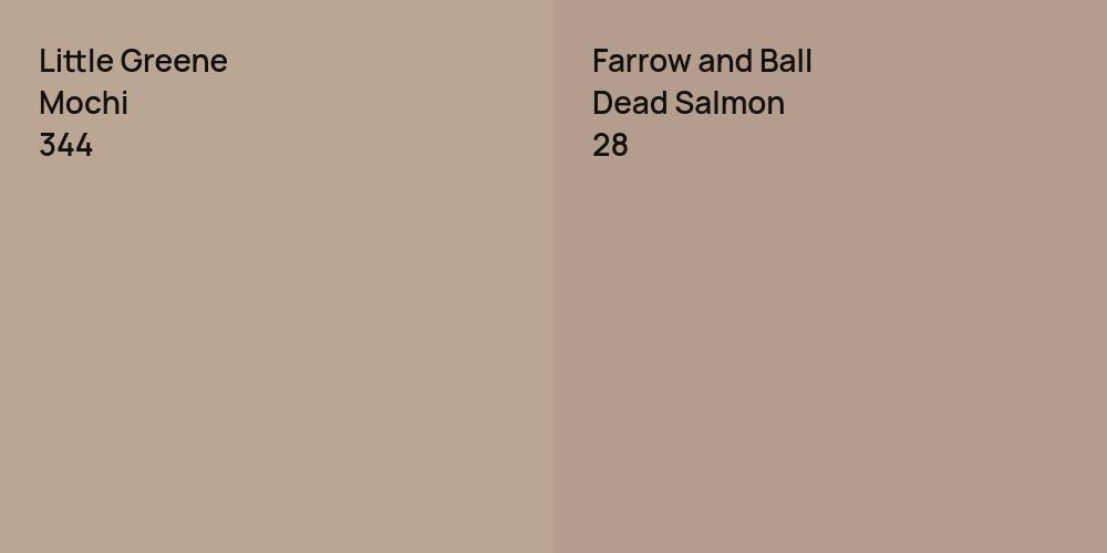 Little Greene Mochi vs. Farrow and Ball Dead Salmon