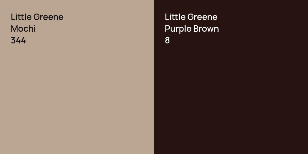 Little Greene Mochi vs. Little Greene Purple Brown