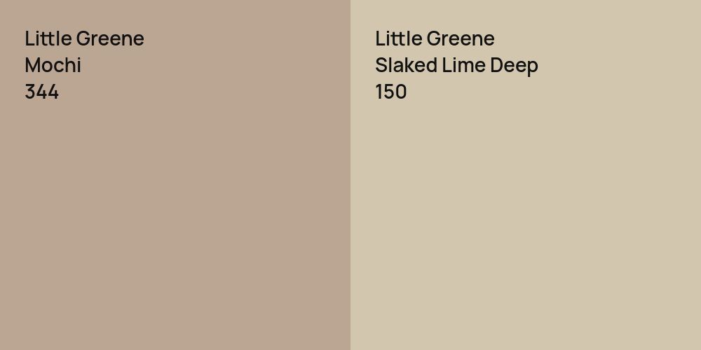 Little Greene Mochi vs. Little Greene Slaked Lime Deep