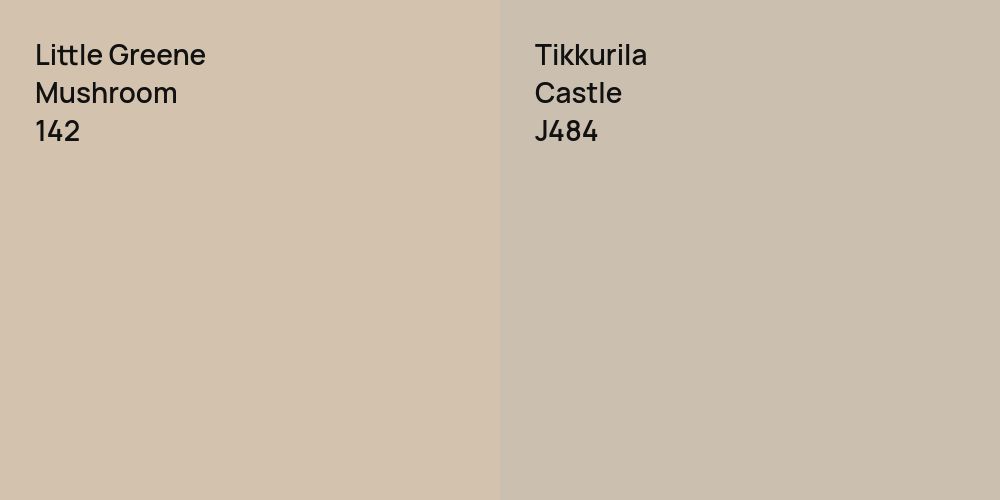 Little Greene Mushroom vs. Tikkurila Castle