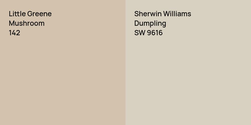 Little Greene Mushroom vs. Sherwin Williams Dumpling