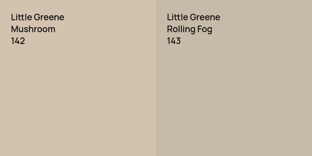 Little Greene Mushroom vs. Little Greene Rolling Fog