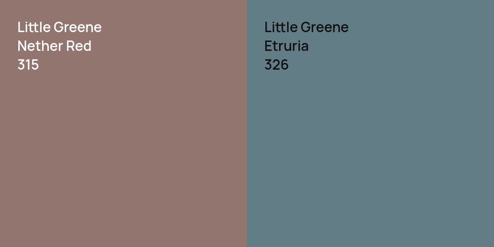 Little Greene Nether Red vs. Little Greene Etruria