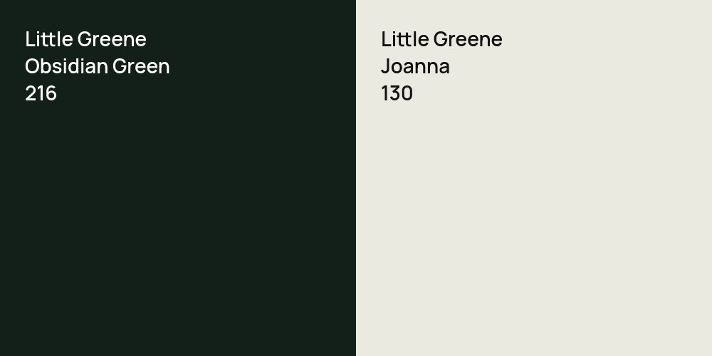 Little Greene Obsidian Green vs. Little Greene Joanna