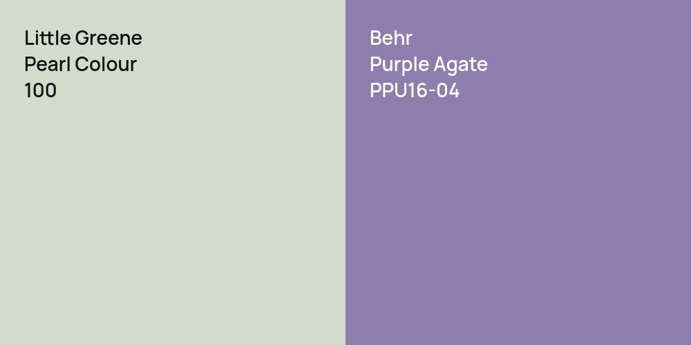 Little Greene Pearl Colour vs. Behr Purple Agate