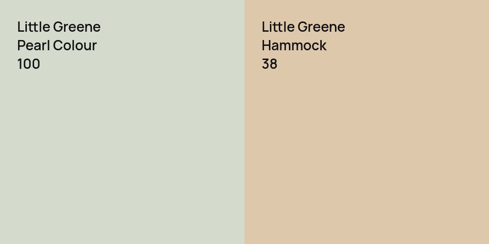 Little Greene Pearl Colour vs. Little Greene Hammock