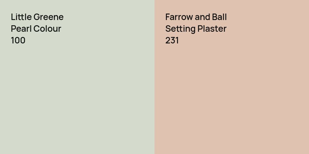 Little Greene Pearl Colour vs. Farrow and Ball Setting Plaster