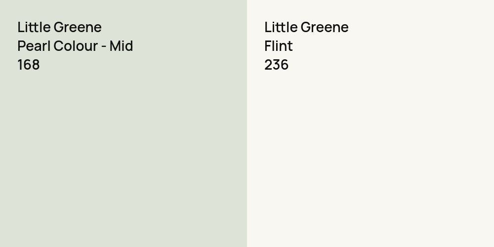 Little Greene Pearl Colour - Mid vs. Little Greene Flint