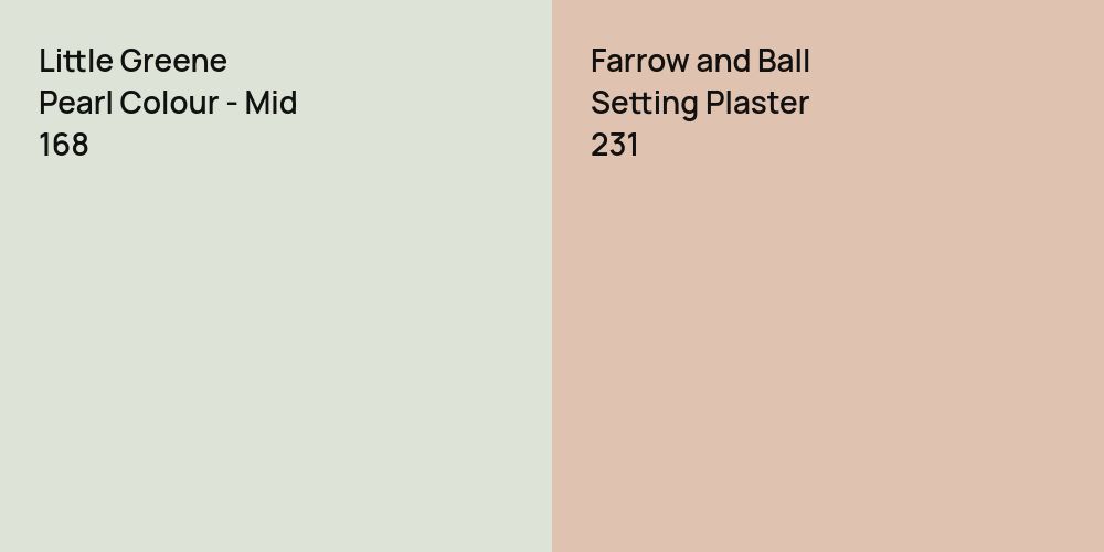 Little Greene Pearl Colour - Mid vs. Farrow and Ball Setting Plaster