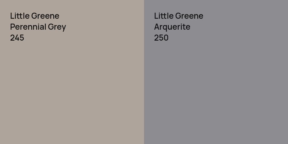 Little Greene Perennial Grey vs. Little Greene Arquerite