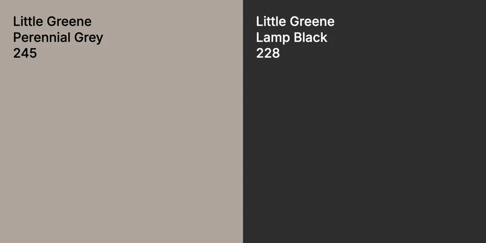 Little Greene Perennial Grey vs. Little Greene Lamp Black