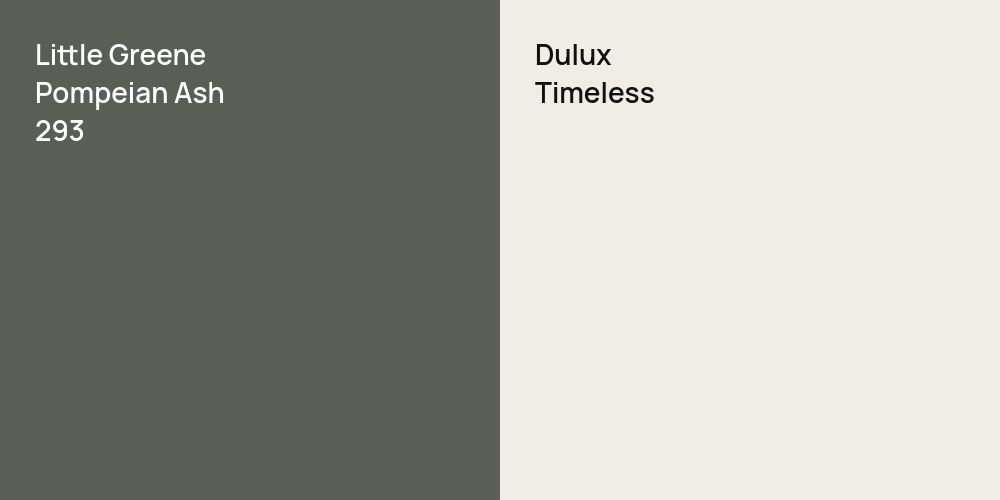 Little Greene Pompeian Ash vs. Dulux Timeless