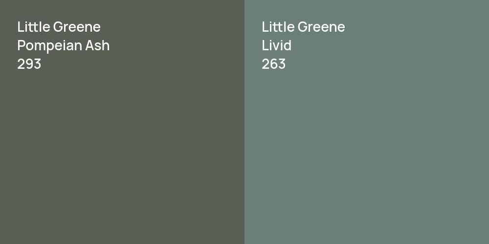 Little Greene Pompeian Ash vs. Little Greene Livid