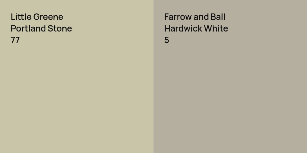 Little Greene Portland Stone vs. Farrow and Ball Hardwick White