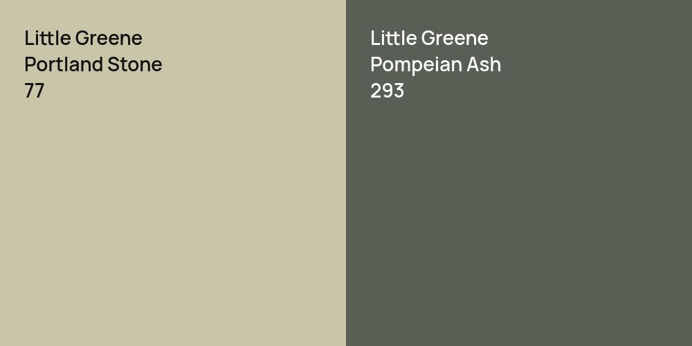 Little Greene Portland Stone vs. Little Greene Pompeian Ash