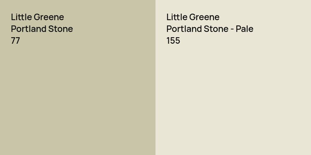 Little Greene Portland Stone vs. Little Greene Portland Stone - Pale