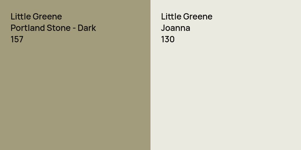 Little Greene Portland Stone - Dark vs. Little Greene Joanna