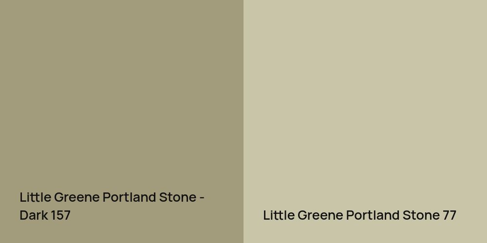 Little Greene Portland Stone - Dark vs. Little Greene Portland Stone