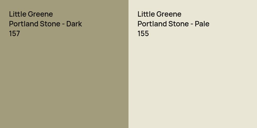 Little Greene Portland Stone - Dark vs. Little Greene Portland Stone - Pale