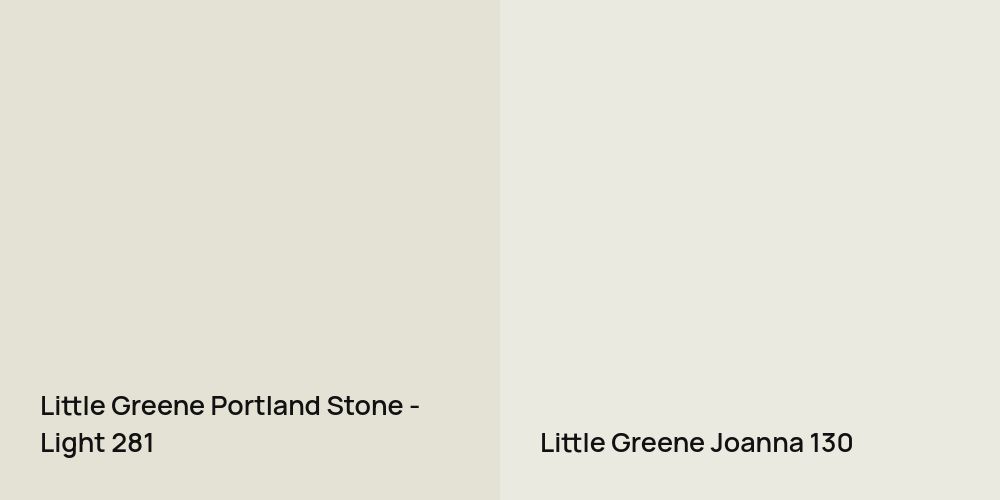 Little Greene Portland Stone - Light vs. Little Greene Joanna