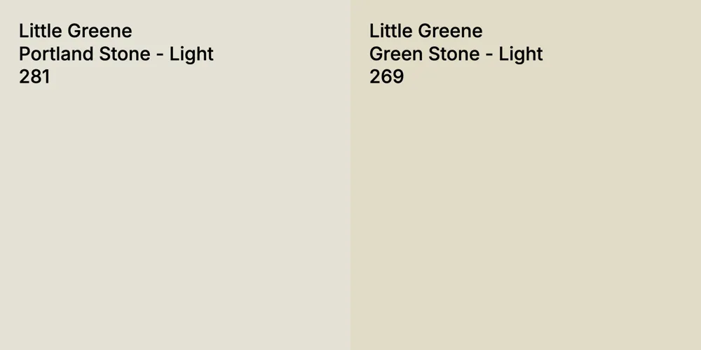 Little Greene Portland Stone - Light vs. Little Greene Green Stone - Light