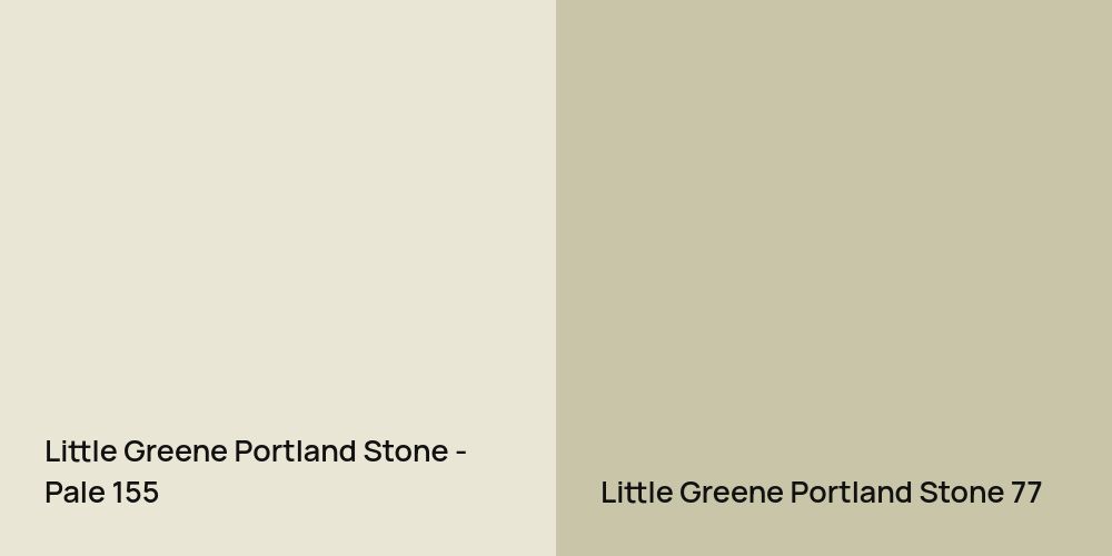 Little Greene Portland Stone - Pale vs. Little Greene Portland Stone