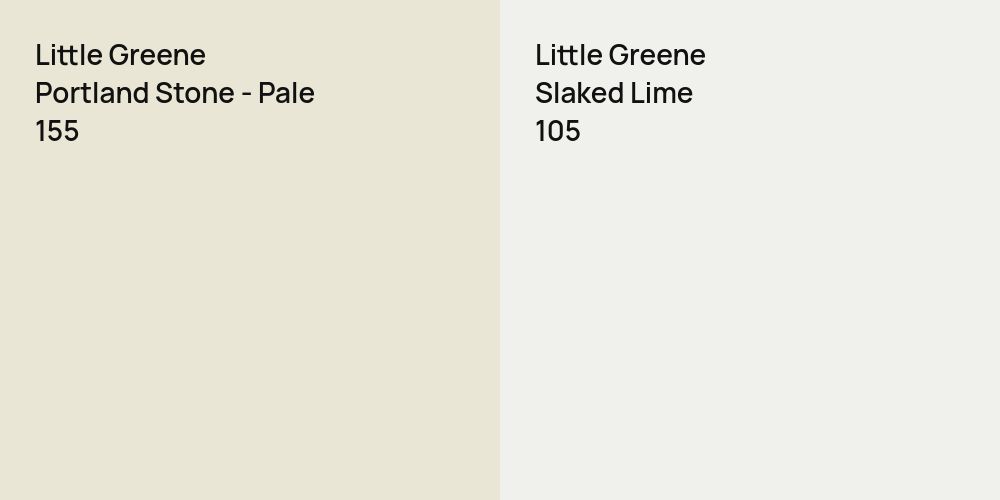 Little Greene Portland Stone - Pale vs. Little Greene Slaked Lime